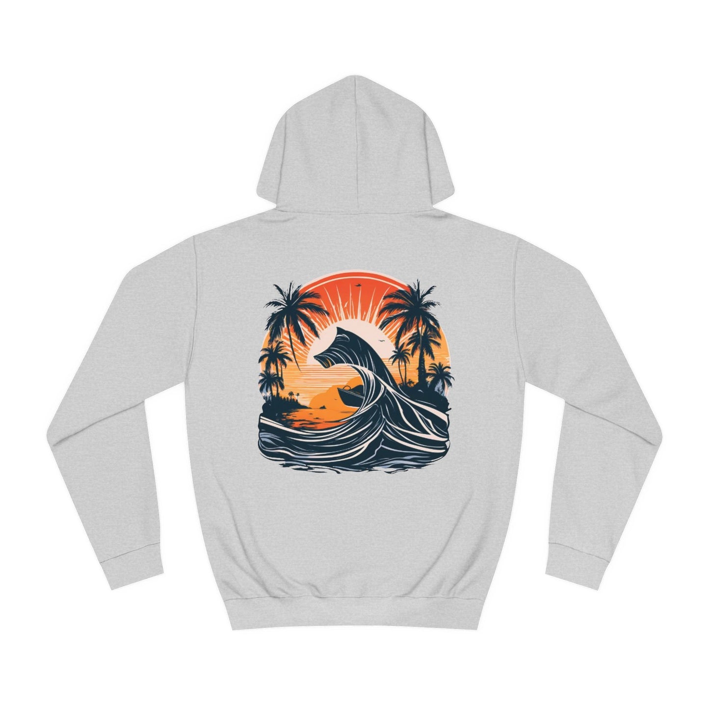 Sunset Beach and Wave Hoodie - Unisex