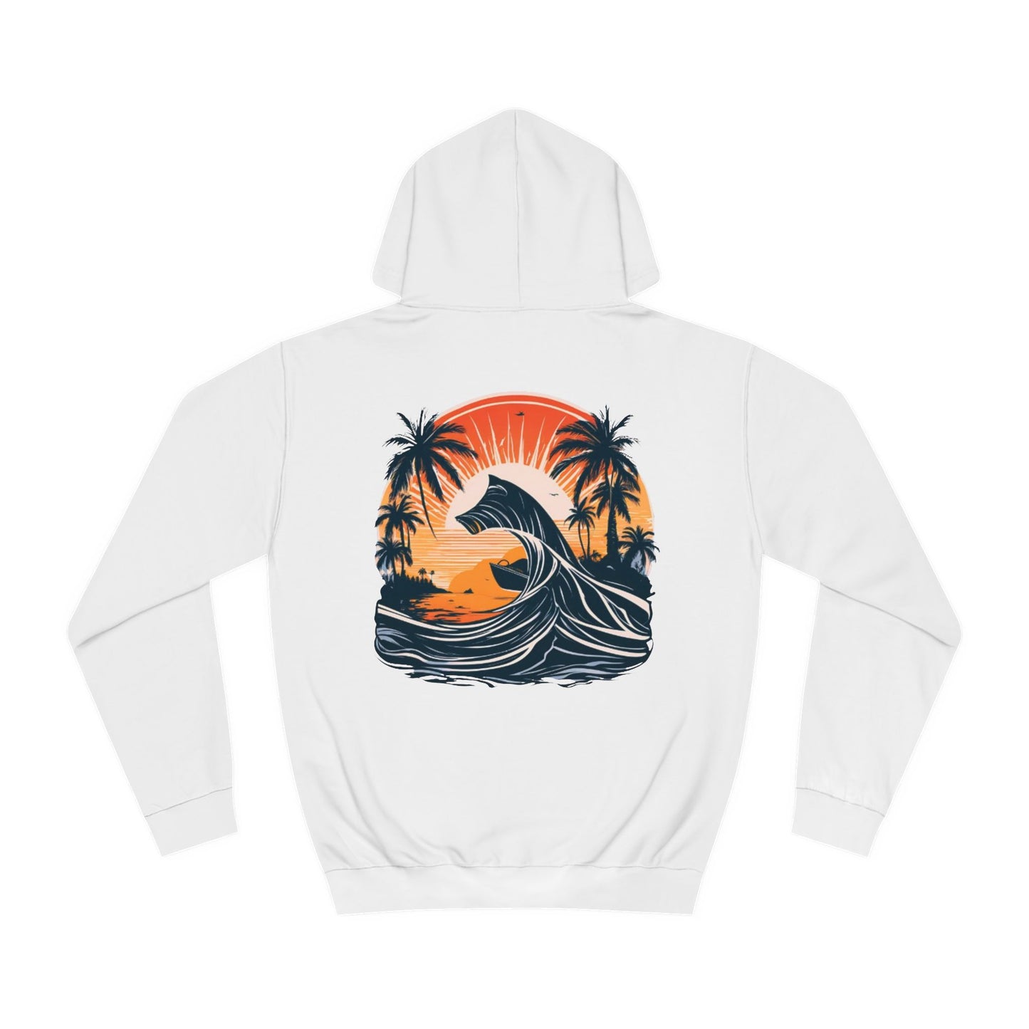 Sunset Beach and Wave Hoodie - Unisex