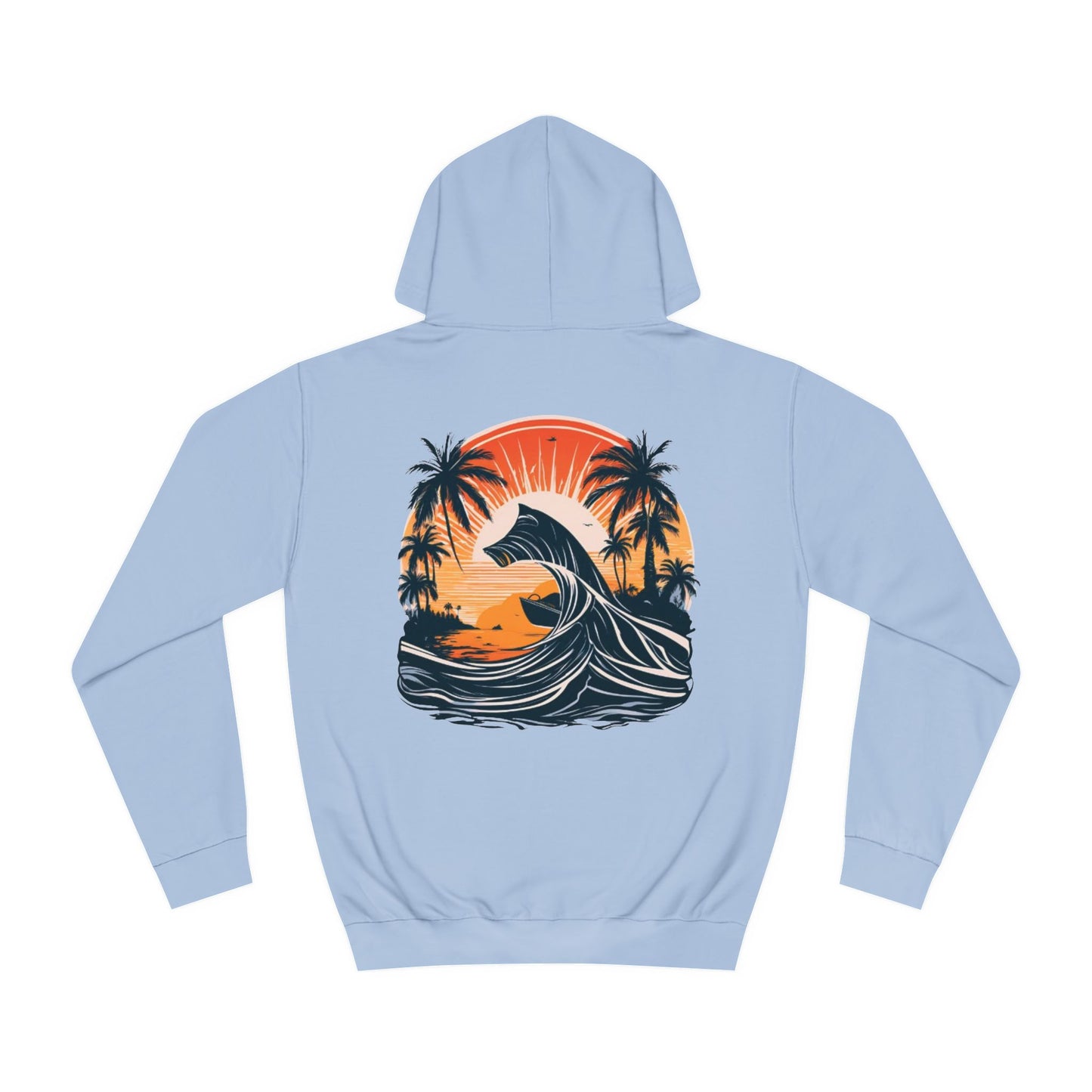 Sunset Beach and Wave Hoodie - Unisex